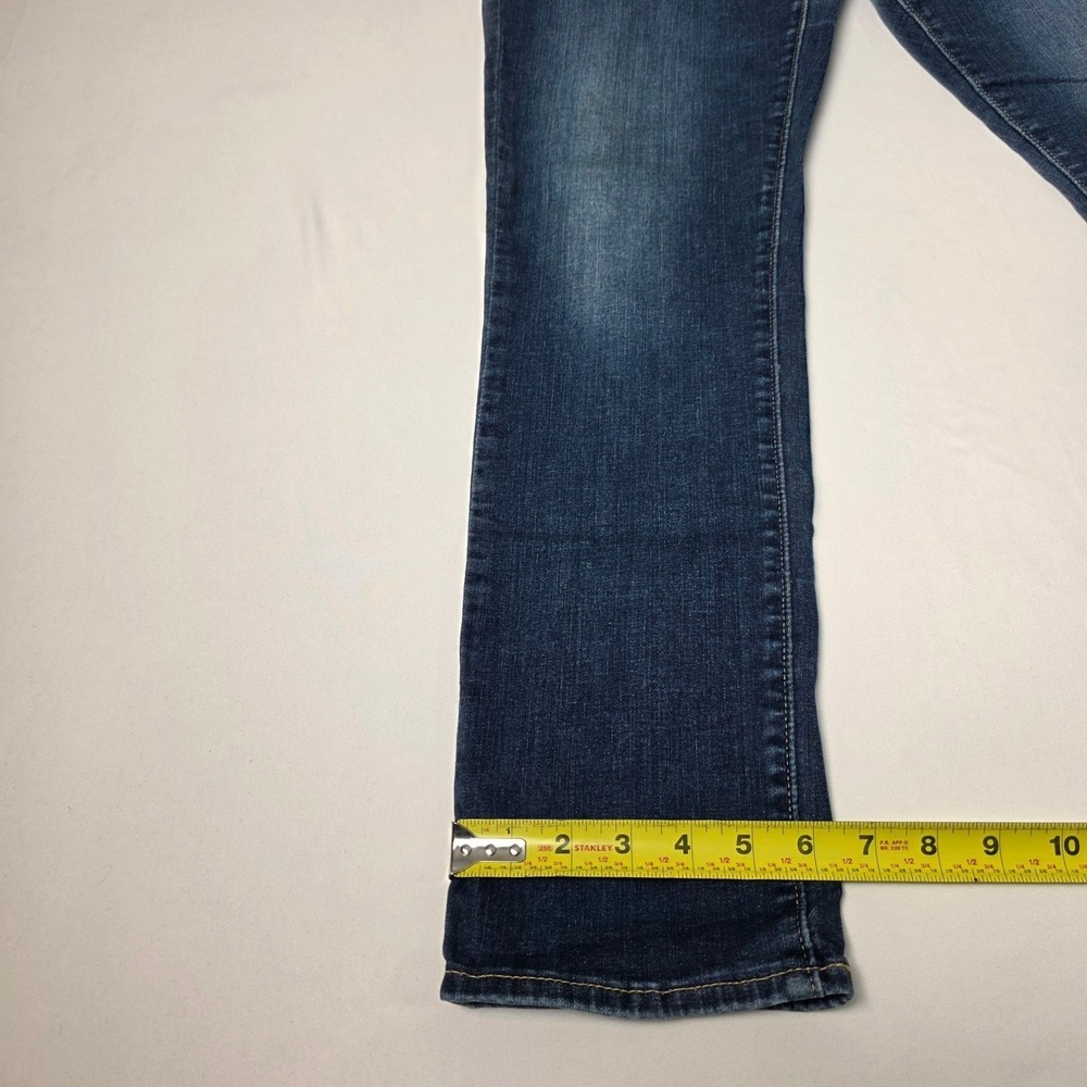 Levis Mid Rise Skinny Jeans Womens 12 Stretch Dark Blue Wash Denim Pants - Picture 4 of 13